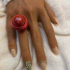 Red Statement Ring
